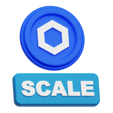 Chainlink Coin scale  3D Icon