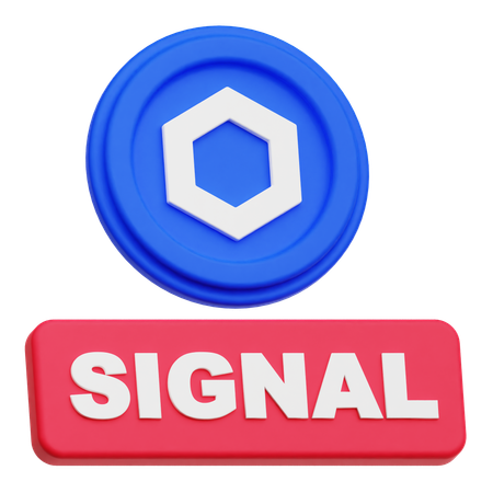 Chainlink Coin signal  3D Icon