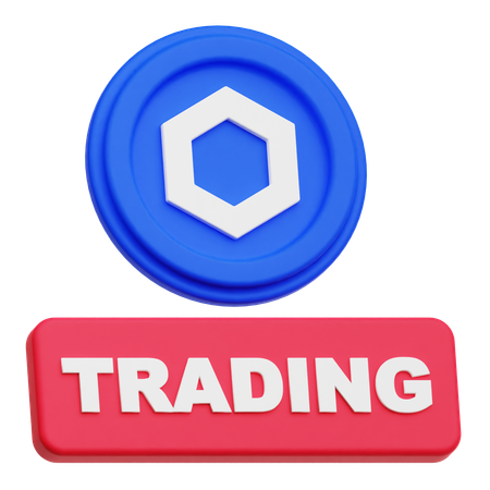 Chainlink Coin  trading  3D Icon
