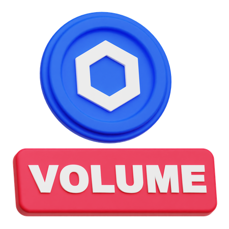 Chainlink Coin  volume  3D Icon