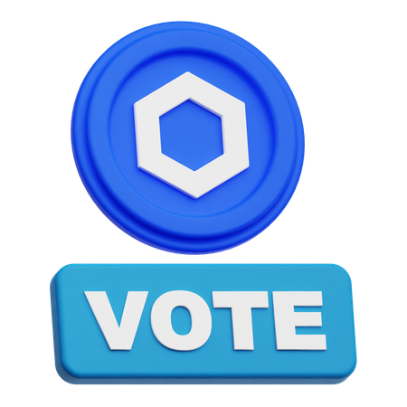 Chainlink Coin  vote  3D Icon