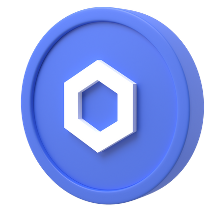 Chainlink Crypto  3D Illustration