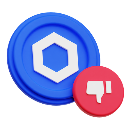 Chainlink Dislike  3D Icon