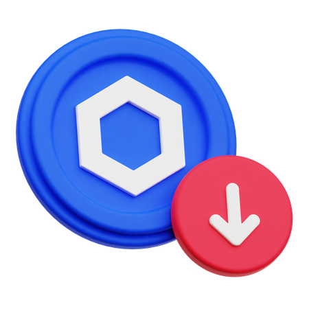 Chainlink Down  3D Icon