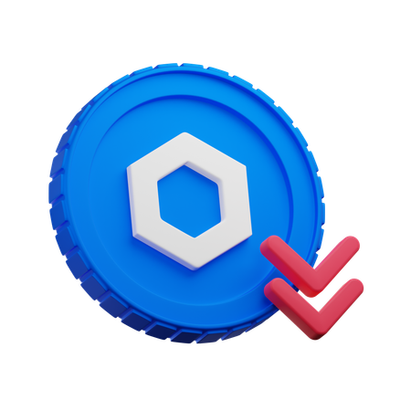 체인링크 다운  3D Icon