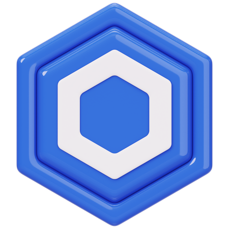 Chainlink (LINK) Bagde  3D Icon