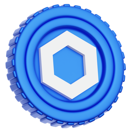 Chainlink LINK Coin  3D Icon