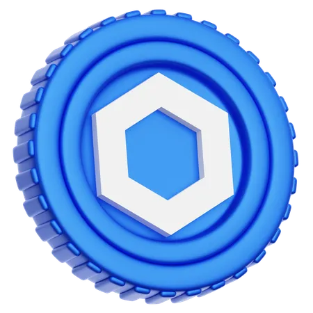 Chainlink LINK Coin  3D Icon