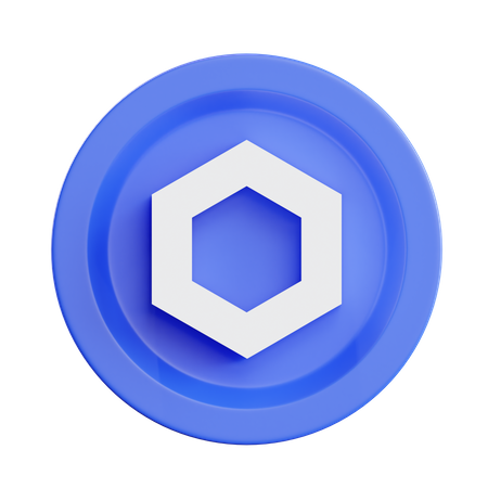 Chainlink link cryptocurrency  3D Illustration