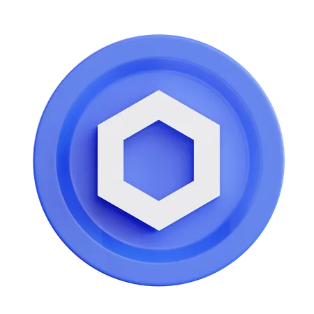 Chainlink link cryptocurrency  3D Illustration