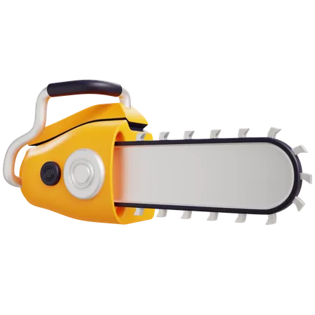 3 D Chainsaw Machine With Isolated Background 3D Icon