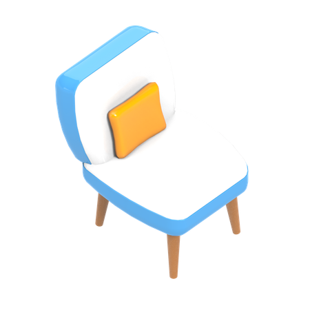 Chair And Pillow  3D Icon