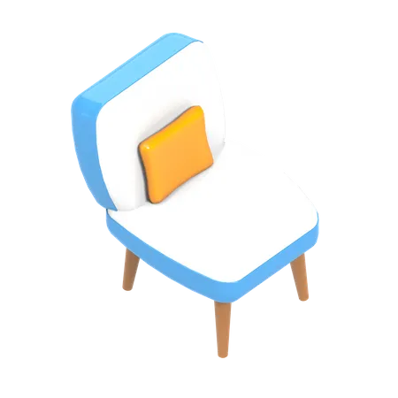 Chair And Pillow  3D Illustration