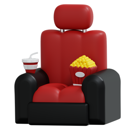 Chair Cinema  3D Icon