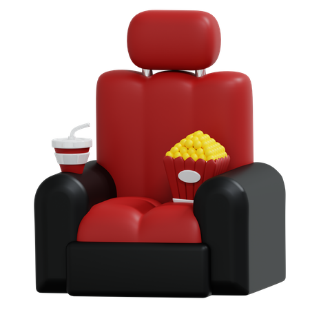 Chair Cinema  3D Icon