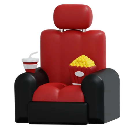 Chair Cinema  3D Icon