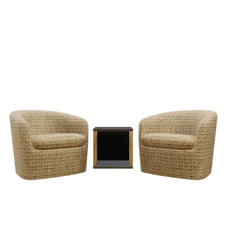 의자 세트  3D Icon