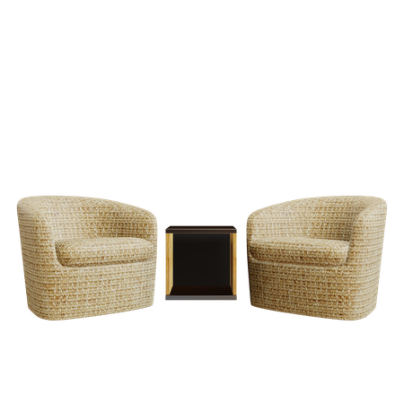 Chair Set  3D Icon