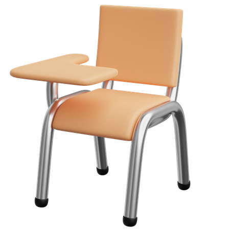 Chair With Table  3D Icon