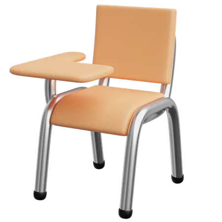 Chair With Table  3D Icon