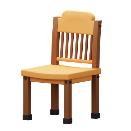 Chair wood  3D Icon