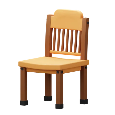 Chair wood  3D Icon