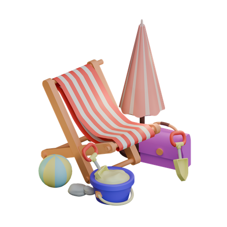 Chaise  3D Icon