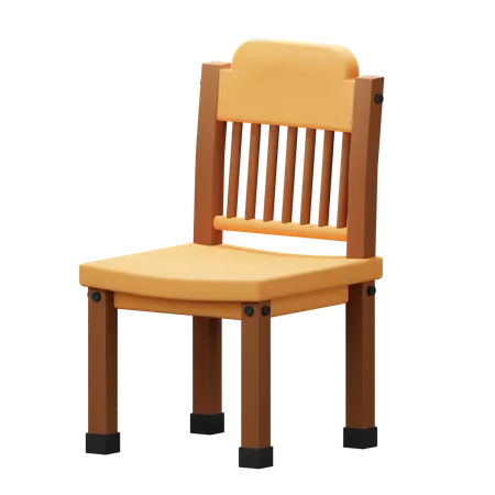 Chaise en bois  3D Icon