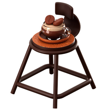 Chaise de café  3D Icon