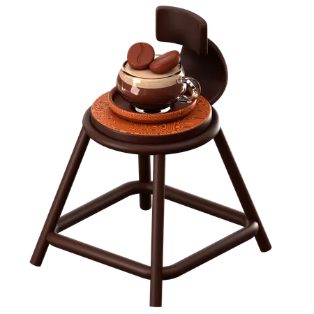 Chaise de café  3D Icon