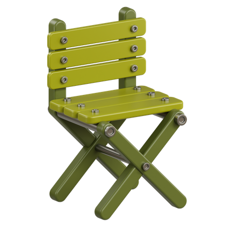 Chaise de camping  3D Icon