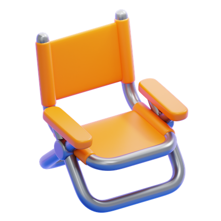 Chaise de camping  3D Icon