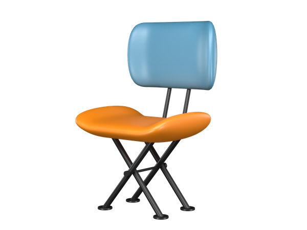 Chaise de camping  3D Illustration