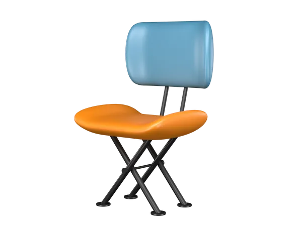 Chaise de camping  3D Illustration