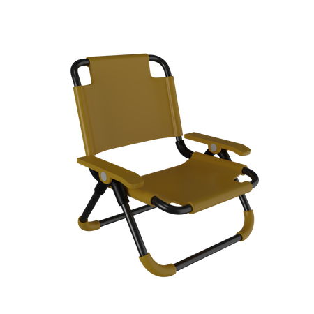 Chaise de camping  3D Icon