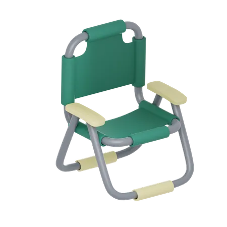 Chaise de camping  3D Icon