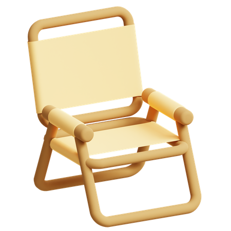 Chaise de camping  3D Icon