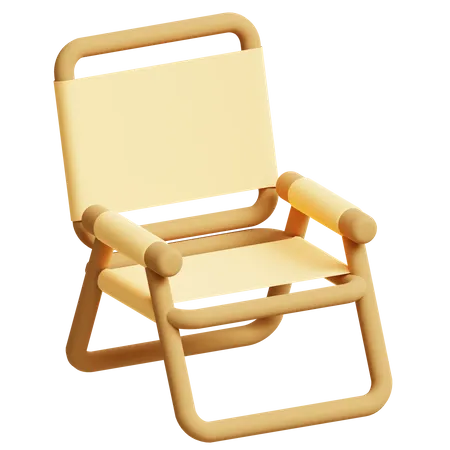 Chaise de camping  3D Icon