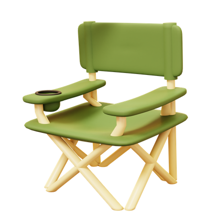 Chaise de camping pliante  3D Icon