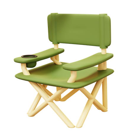 Chaise de camping pliante  3D Icon