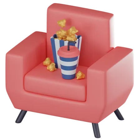 Chaise de cinéma  3D Icon