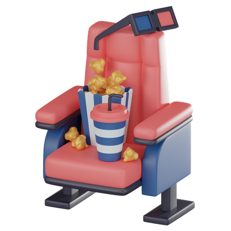 Chaise de cinéma  3D Icon