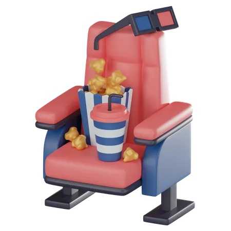 Chaise de cinéma  3D Icon