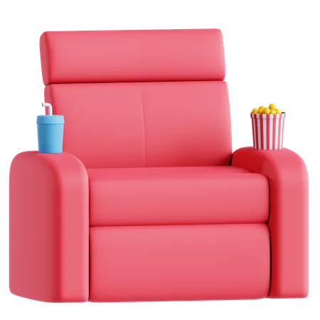 Chaise de cinéma  3D Icon