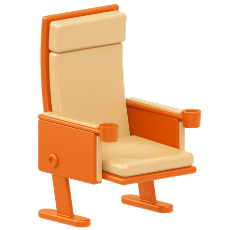 Chaise de cinéma  3D Illustration