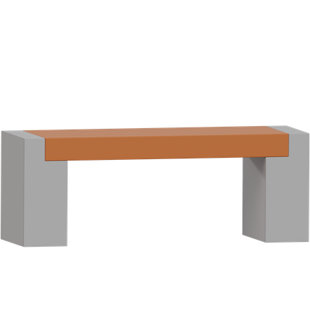 Chaise de jardin minimaliste en béton  3D Icon