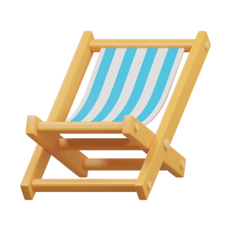 Chaise de plage  3D Icon