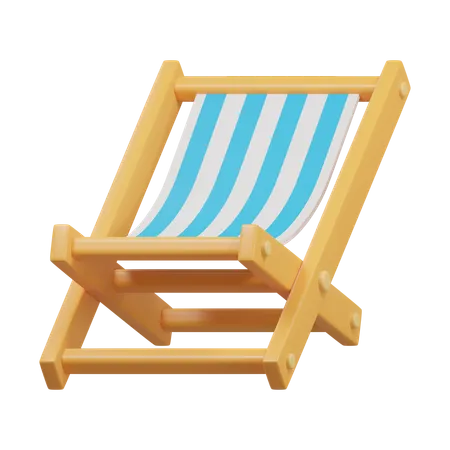 Chaise de plage  3D Icon