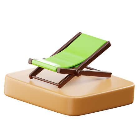 Chaise de plage  3D Icon