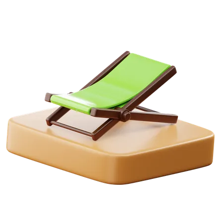 Chaise de plage  3D Icon